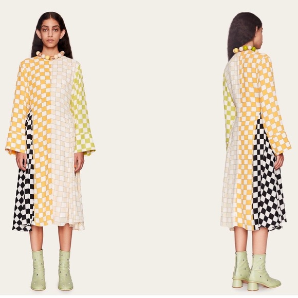 STINE GOYA Dresses & Skirts - Stine Goya Alisha Checks Mix Checkered Dress - Copenhagen Denmark Designer
